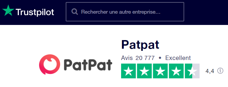 avis-clients-site-PatPat-Trustpilot